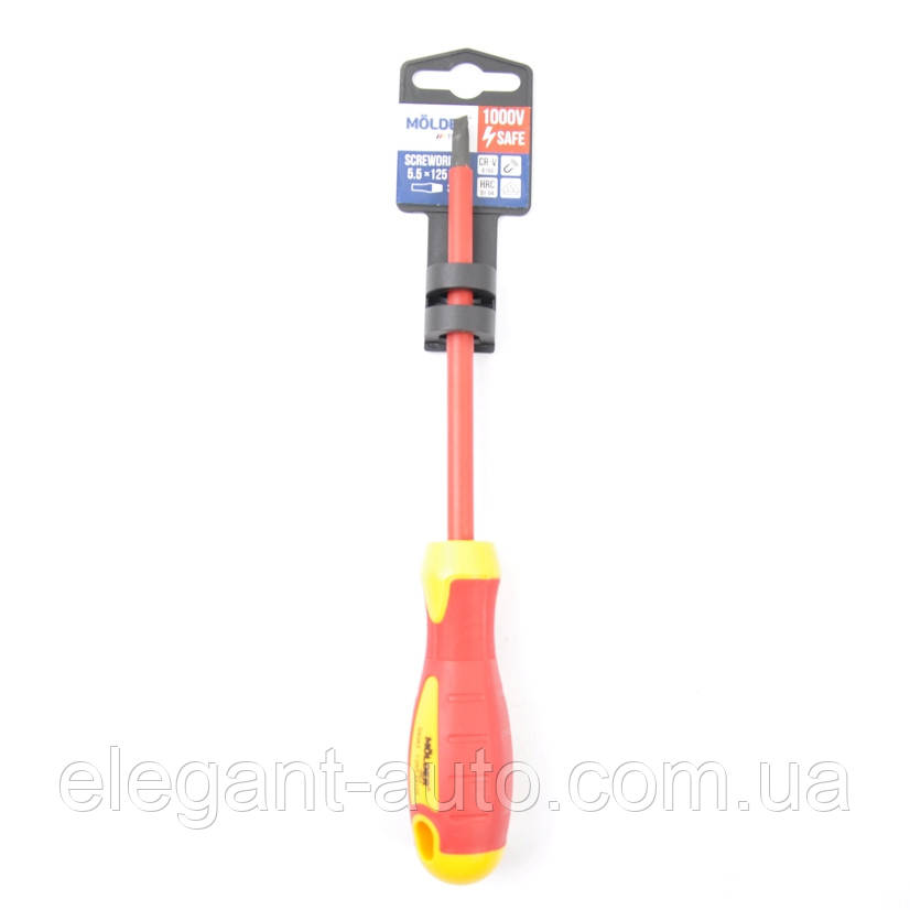 Викрутка - шліцьова діелектрична 6,5*150 VDE 1000B "Molder" (МТ35006)