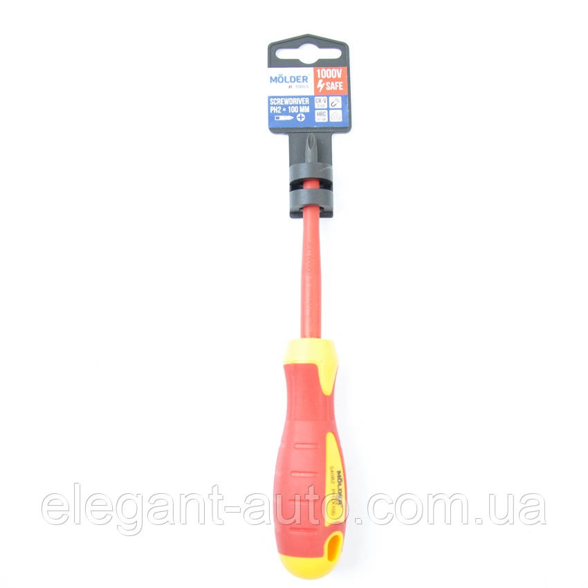 Викрутка - хрестова діелектрична 2*100 VDE 1000B "Molder" (МТ35106)