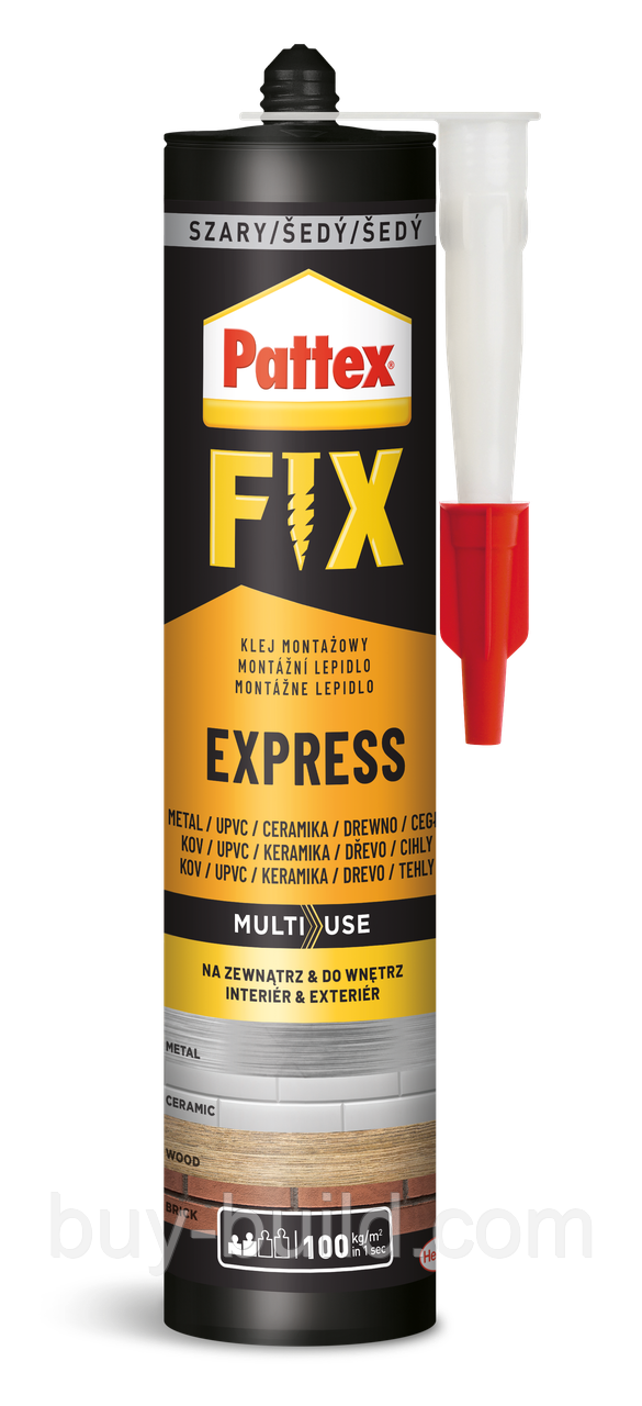 Рідкі цвяхи Pattex Fix Express клей монтаж 375г