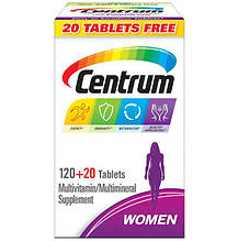 Мультивітаміни для жінок Centrum Women Multivitamin & Multimineral Supplement 140 шт.срок 06/2023
