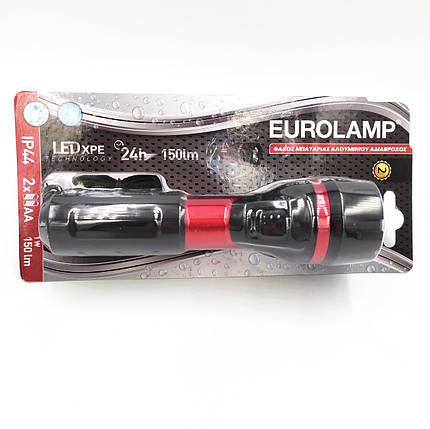 Портативний світлодіодний ліхтарик Eurolamp водоупірний 1 Вт 6500 K червоний FLASH-1W (red), фото 1