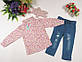 Комплект дитячий на дівчинку з блузкою і джинсами, фото 5