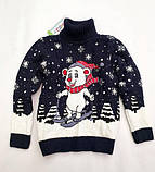 Новорічний светр із ведмедиком для дівчаток 2, 3, 4, 5, 6 років, фото 3