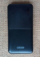 Повербанк GRIXX 10000 mAh, 2 USB входи, USB-C, Micro-USB, швидк. зарядка, кабель USB-USB-C в комплекті, чорний, фото 5