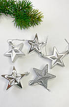 Підвіска на ялинку "зірка" срібна 7 см