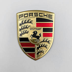 Емблема наклейка PORSHE (Порше) 6.8x5.1cm, фото 1