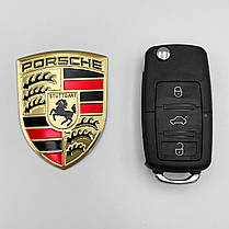 Емблема наклейка PORSHE (Порше) 6.8x5.1cm, фото 4