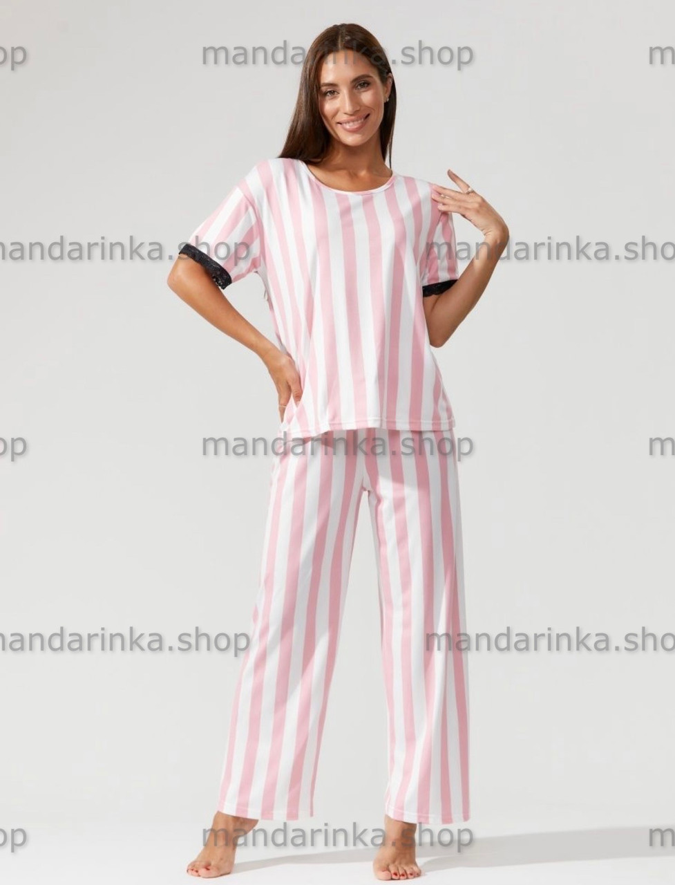 Нежная домашняя женская пижама из штапеля (штаны + майка) ; в расцветках - фото 6 - id-p1718516151