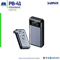 Зовнішній акумулятор (Power Bank) SUNIX PB-41 24000 mAh Black 10W (Li-Pol, Input: microUSB/USB