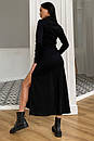 Довга облягаюча сукня з турецького трикотажу з розрізами Рената хакі 40 42 44 46 48 50 розмір, фото 7
