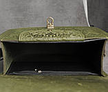 Унікальна шкіряна сумка через плече, модель "Квітка", фото 7