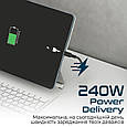 Кабель Promate PowerBolt240-1M USB Type-C to USB Type-C 240W PD 1 м Black (powerbolt240-1m.black), фото 3