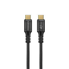 Кабель Promate PowerBolt240-1M USB Type-C to USB Type-C 240W PD 1 м Black (powerbolt240-1m.black)