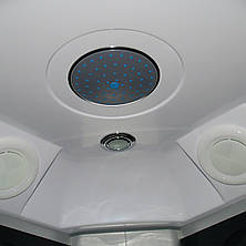 TMS-885/15, Fabio, гідробокс 100 х 100 см, рама сатин, скло сіре, заднє скло чорне, фото 3