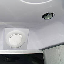 TMS-885/15, Fabio, гідробокс 100 х 100 см, рама сатин, скло сіре, заднє скло чорне, фото 5