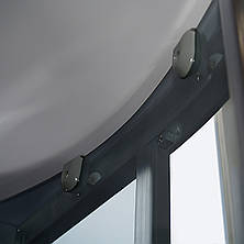 TMS-885/40, Fabio, гідробокс 90 х 90 см, рама сатин, скло сіре, заднє скло чорне, фото 3