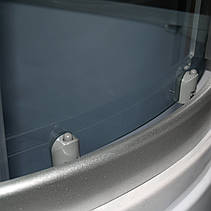 TMS-885/15, Fabio, гідробокс 100 х 100 см, рама сатин, скло сіре, заднє скло чорне, фото 4