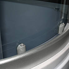 TMS-885/40, Fabio, гідробокс 90 х 90 см, рама сатин, скло сіре, заднє скло чорне, фото 2