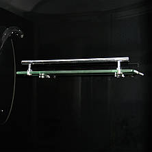 TMS-885/15, Fabio, гідробокс 100 х 100 см, рама сатин, скло сіре, заднє скло чорне, фото 2