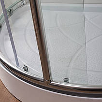 Душова кабіна 100х100 см рама хром, скло прозоре Rhein RH415 без піддона, фото 4