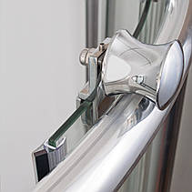 Душова кабіна 100х100 см рама хром, скло прозоре Rhein RH415 без піддона, фото 5