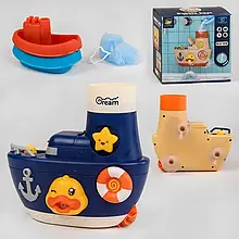 Ігровий набір для ванної 8366-40 A "Кораблик", 2 кольори, леєчки, мочалочка