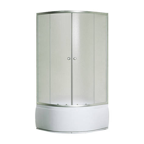 SK-90/40, Sansa, душова кабіна 90 х 90 см, рама сатин, скло фабрік, фото 1