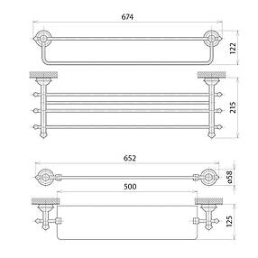 Набір з 7 аксесуарів Welle, золото, фото 3