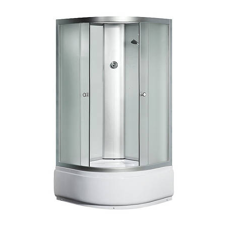 800-40 new, Sansa, гідробокс БЕЗ КРЫШИ 90 х 90 см, рама сатин, скло фабрік, заднє скло біле, фото 1