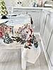 Новорічна гобеленова скатертина різні розміри тканинна Limaso Лімасо різдвяна Санта VILLAGE 137*137 см, фото 3