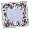 Новорічна гобеленова скатертина різні розміри тканинна Limaso Лімасо різдвяна Санта VILLAGE 137*137 см, фото 4