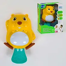 Водоплавальна іграшка для ванної, Бобер 8102 "Hola" підсвітка, на батарейках