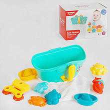 Іграшка для купання НЕ 0271, 8 предметів, з кошиком для сушіння та зберігання