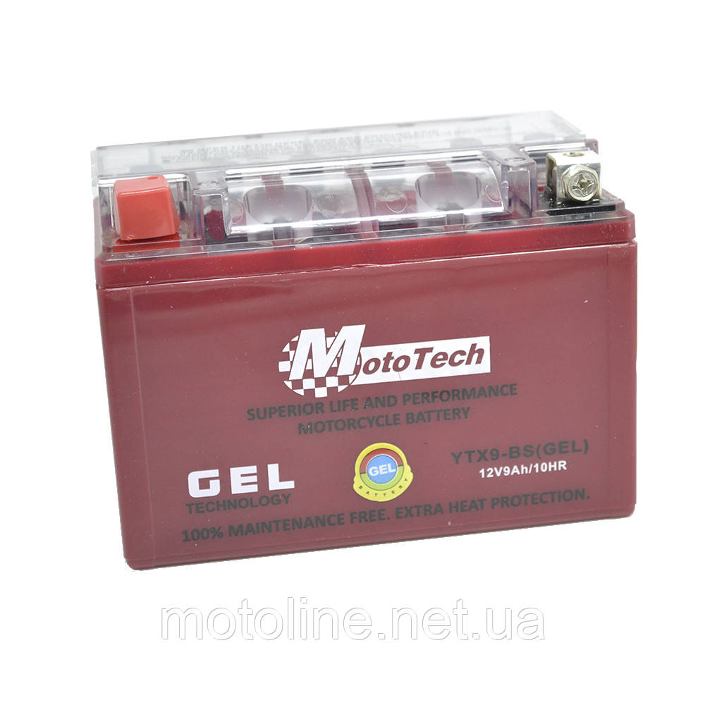 Акумулятор АКБ 9A YTX9-BS (GEL) 12V9Ah Mototech, фото 1