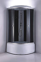 Гидробокс Sansa, рама сатин, стекло серое, без форсунок 900*900*(400) 2150 мм