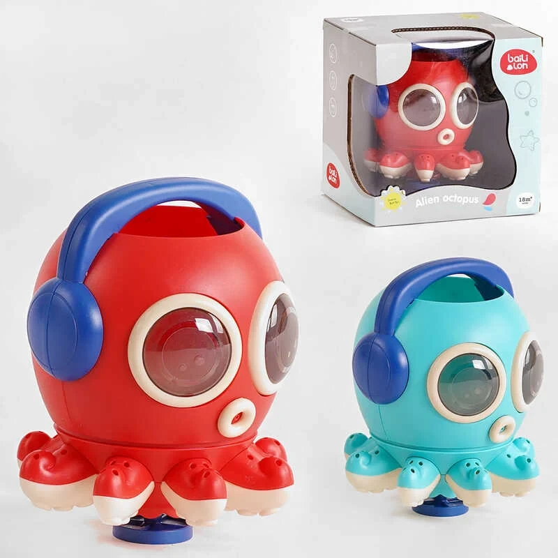 Іграшка для купання Восьминіг Y 8639, 2 кольори, з щупачками, що крутяться, бризки води, фото 1