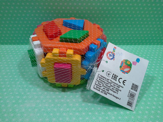 Игра ТехноК Розумний малюк Кубик логіка (1998) Гексагон-2, фігури, 20 дет., фото 3