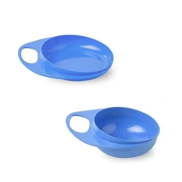 Тарілка для годування Nuvita Easy Eating NV8461 Blue 2шт