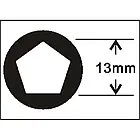 Головка пятигранная 1/2" 12мм, фото 4