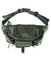 Сумка-бананка тактическая на пояс сумка боковая бедра военная поясная Tactical Waist Bag Размер Оливковый