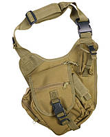 Сумка тактическая на плечо военная KOMBAT UK Tactical Shoulder Bag 7л койот VA_33