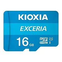 Карта памяті Kioxia LMEX1L016GG2 Blue 16GB microSDHC З адаптером Class 10 UHS-I