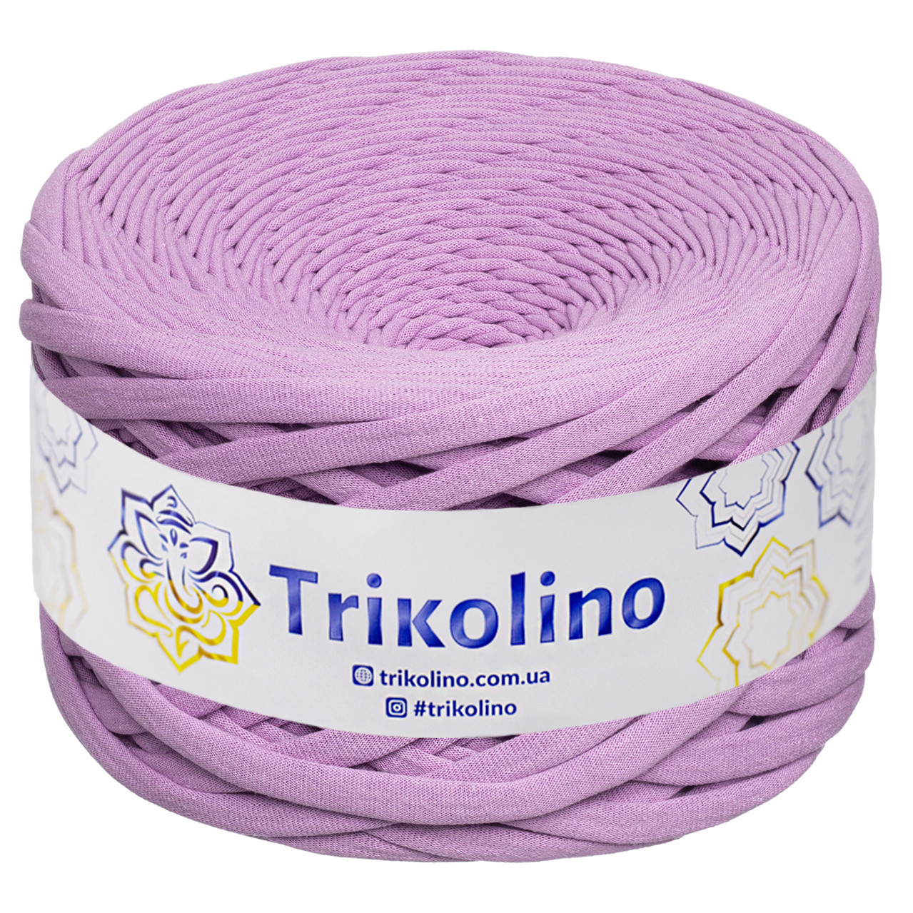 Трикотажна пряжа Trikolino, 7-9 мм., 100 м., Світло-ліловий, нитки для в'язання, фото 1