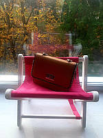 Стілець для сумок біло-рожевий малина (тк.)