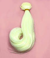 Волосы для кукол, Kerr Ye Luoli, прямые каре, цвет Светлый блонд (№ 2), длина 15 см