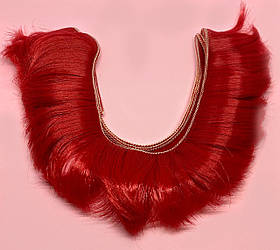 Волосся для ляльок, коротке, колір Червоний (№25 ), довжина 5 см