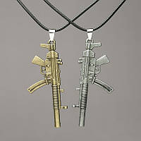 Парні кулони Автомати на шнурі 70х30мм + - L-45-50см купити біжутерію дешево оптом в інтернеті