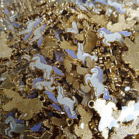 Фурнітура підвіска Єдиноріг емаль фас. 9шт. 22х12мм купити біжутерію дешево оптом в інтернеті