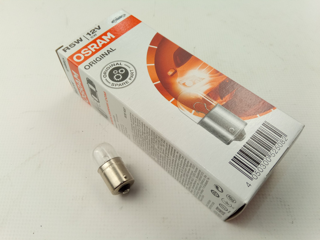 Лампа з цоколем OSRAM 12V R5W (5007) (10 шт. в уп.) (N0177185) ціна за 1 шт, фото 1