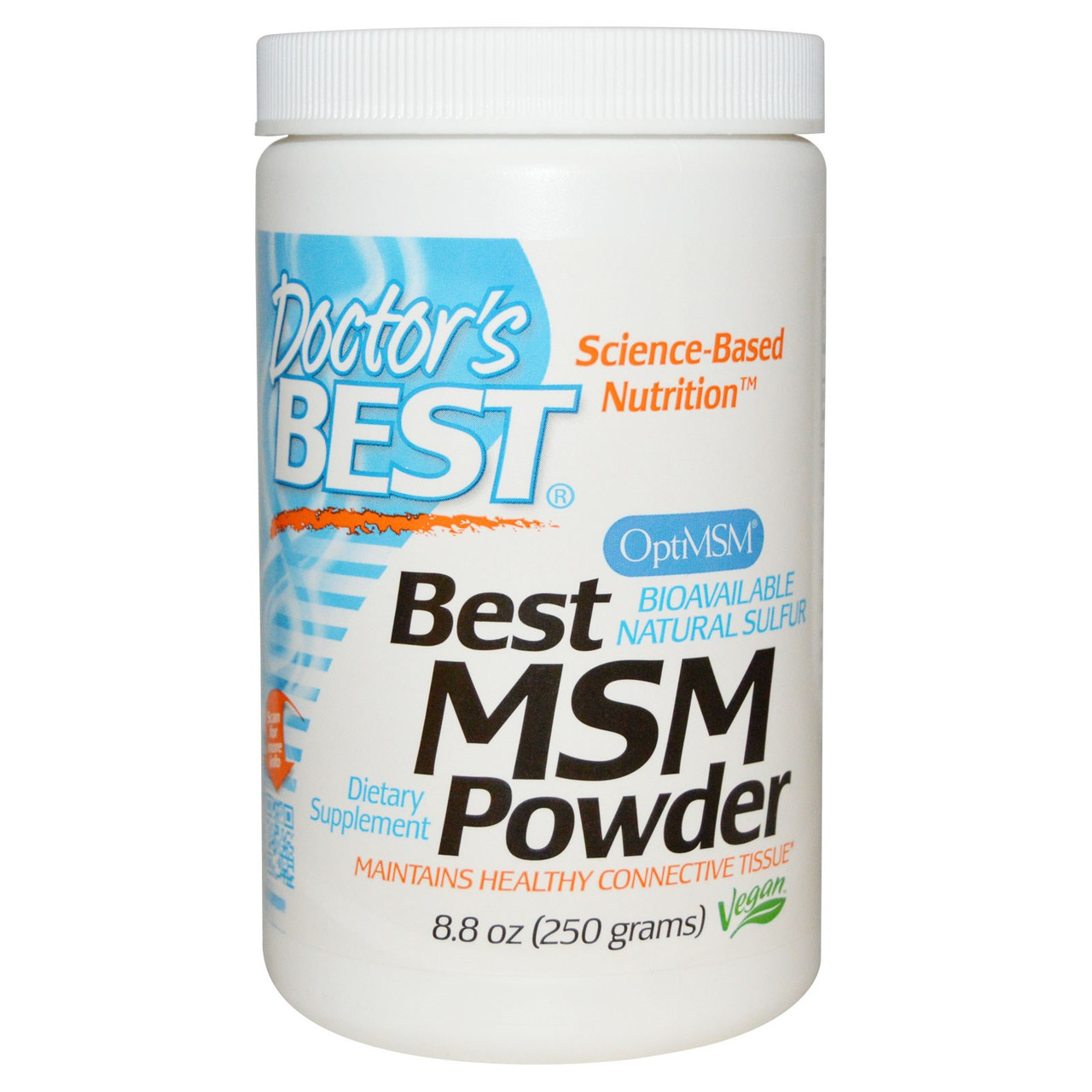 Doctor's Best порошок МСМ (метилсульфонілметан) з OptiMSM, 250 г